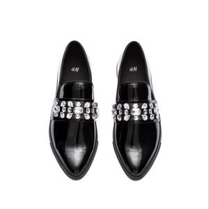 H&M | NWOT Patent Gem Slip-Ons